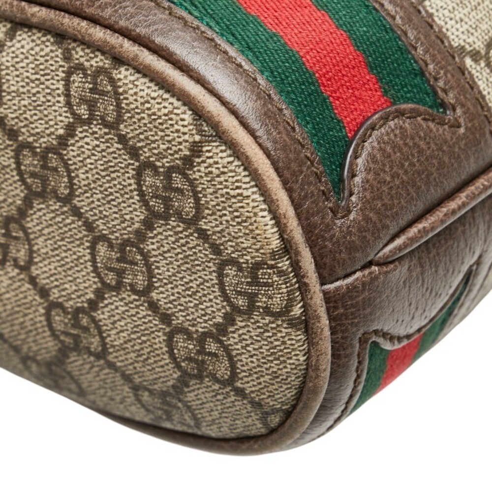 Gucci GG Supreme Ophidia Bucket Bag Shoulder Bag Beige Brown Leather - Picture 5 of 9